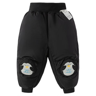 巴拉巴拉宝宝羽绒裤男童女童长裤冬季外出防寒保暖加厚束脚裤童装