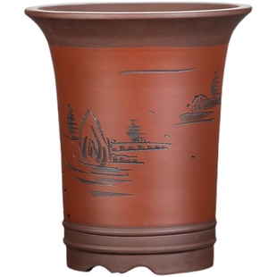 宜兴紫砂兰花花盆专用盆墨兰高春兰君子兰蕙兰花盆栽陶瓷大号清仓