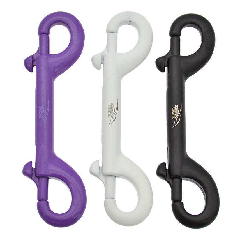 316潜水彩色双头扣弹簧钩 潜水单头钩快卸挂扣双头勾弹簧扣具配件