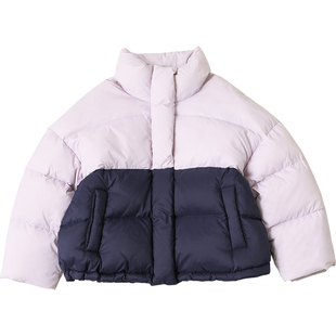 儿童羽绒服女童短款宝宝童装新款男童羽绒服90绒拼色冬亲子装