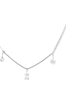 SundyHoney甜酷项链水钻锁骨链