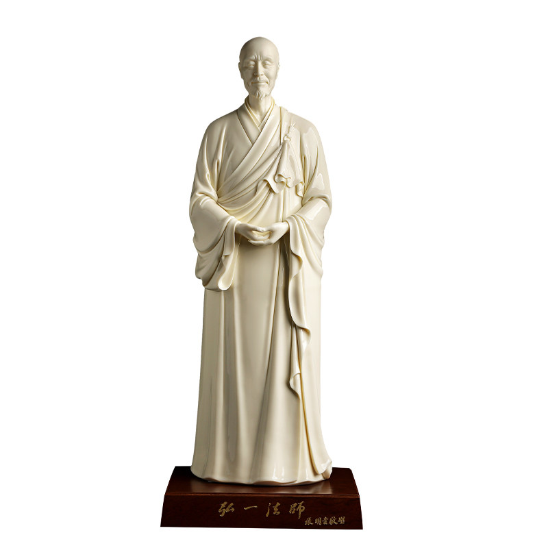 张明贵大师作品陶瓷弘一法师摆件