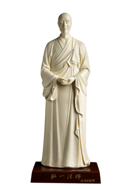 张明贵大师作品陶瓷弘一法师摆件