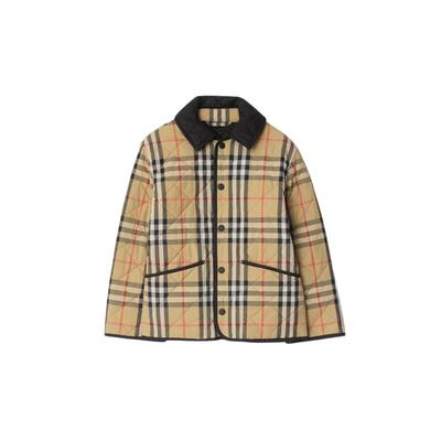 格纹绗缝尼龙谷仓夹克BURBERRY