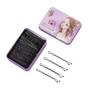 头饰发卡黑色一字夹发夹小黑夹子边夹女波浪钢夹加紧后脑勺固定