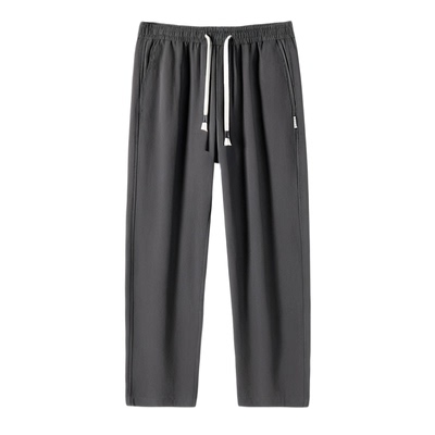 回力加绒黑色纯棉休闲裤