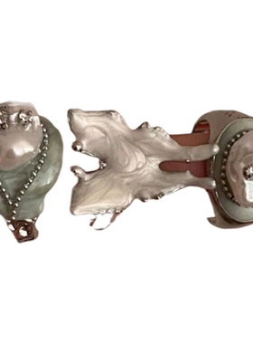 法式白色圆形珍珠戒指女欧美气质精致高级感独特百搭时尚食指戒潮