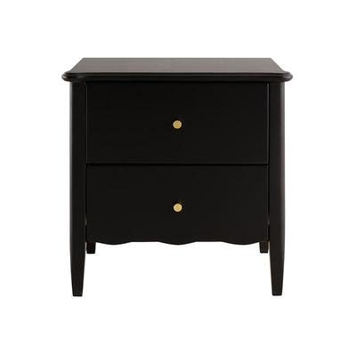 全友家居复古风简约橡胶木床头柜