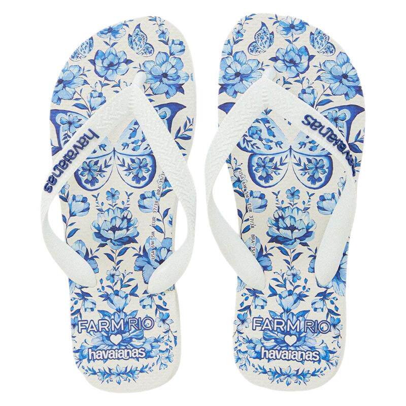 Havaianas哈瓦那人字拖鞋联名款瓷器花园巴西露趾凉鞋性感俏皮