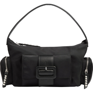 LK BENNETT黑色手提包2025冬新款女单肩多隔层极简设计感休闲通勤