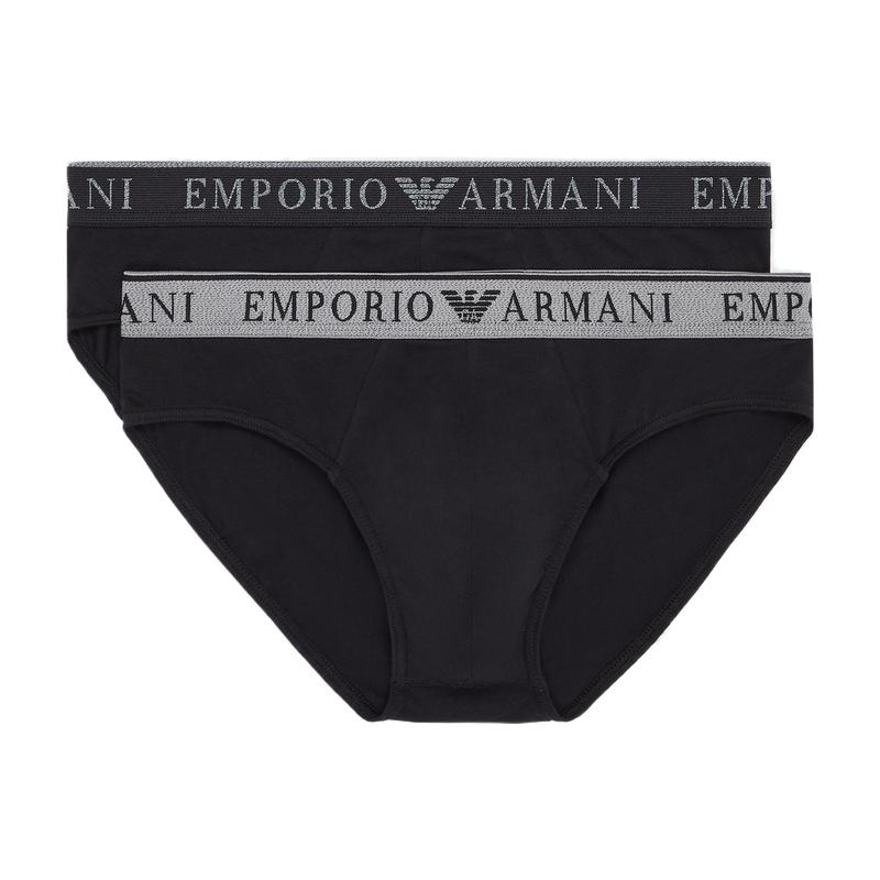 EMPORIO ARMANI/阿玛尼2025夏季新款男士两条装弹力三角内裤套装