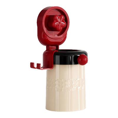 磁吸漱口杯牙刷置物架吸盘牙刷架