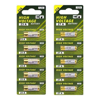 23a12v遥控器电池27A12V电动车库道卷闸帘门红外防盗引闪器门铃遥控器23安12伏小号电子电池电动风扇开关2032