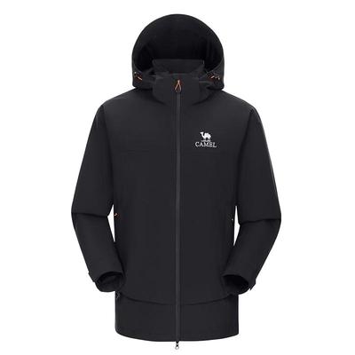 骆驼男装冲锋衣外套男款薄款防风防水三防户外登山服硬壳连帽夹克