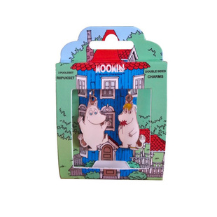 芬兰TMF姆明Moomin金属卡通卡扣皮革背包挂坠可爱包包挂件饰品