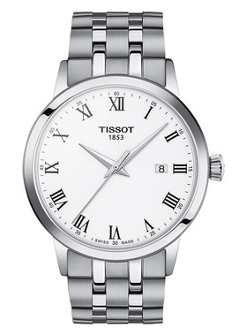 天梭（TISSOT）瑞士手表梦圆休闲情侣钢带石英男士表情人节送礼物