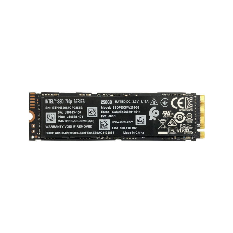 英特尔760P 256G512G1T M.2 2280 NVME笔记本台式电脑固态硬盘SSD