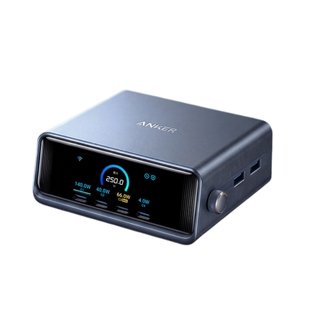 Anker安克Prime Pro+全协议氮化镓250W六口桌面充超级快充华为小米适用苹果PD安卓手机iPad笔记本充电器