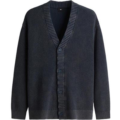 HM男装春季宽松版棉质开衫1238536