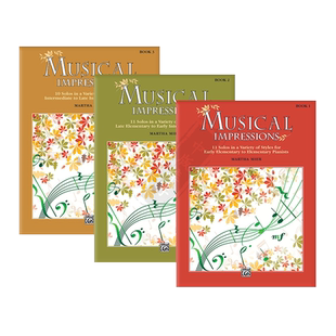 音乐印象 钢琴家的独奏曲 全套共一至三卷 Alfred原版进口乐谱书 Musical impression piano solo 00-45197/45198/45199