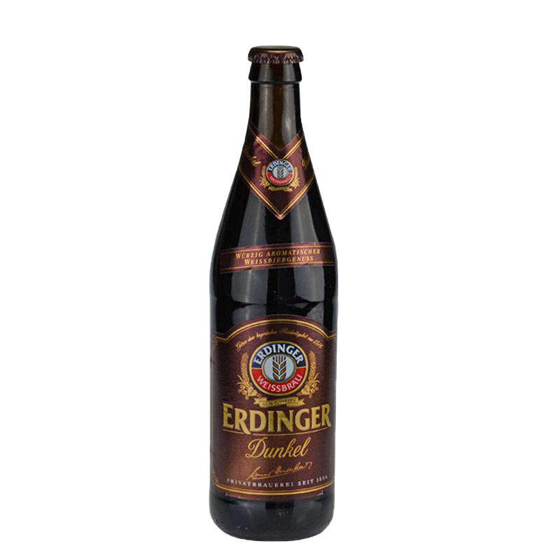 【进口】艾丁格（ERDINGER）500ml*12瓶装德国精酿黑啤清仓啤酒