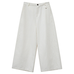 333sss 炒鸡推荐的白裤子～高级休闲百搭直筒裤阔腿裤拖地裤女秋