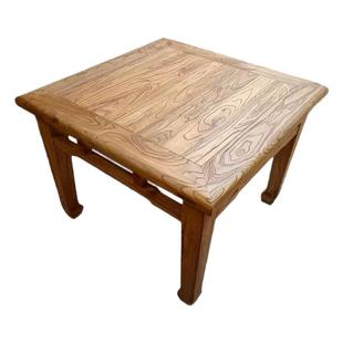 老榆木方桌八仙桌实木餐桌复古茶桌明清仿古书桌庭院家用禅意桌凳