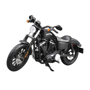 美驰图1:12哈雷硬汉883大道滑翔路王仿真合金摩托车模型机车摆件