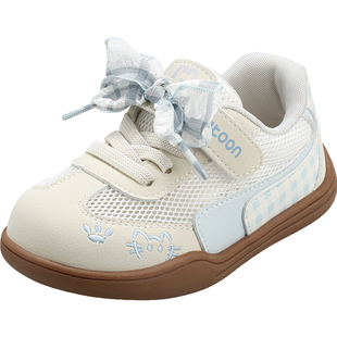 牧童公主板鞋2026夏季新款轻便甜美女童德训鞋休闲透气女宝宝鞋子