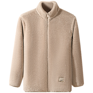 七匹狼男士家居服单件上衣珊瑚绒男生秋冬季加绒加厚保暖长袖睡衣