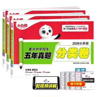 2026版小白鸥星空小升初分类卷真题卷人教版语文数学思维训练英语小考毕业总复习冲刺卷招生考试真卷小白鸽五六年级专项训练