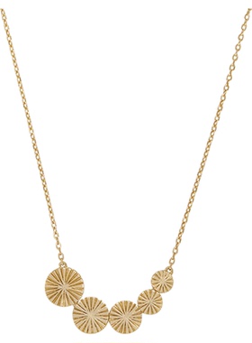 HERBE合璧 松间团松笑笑项链复古金色锁骨链高级感日常时尚百搭女