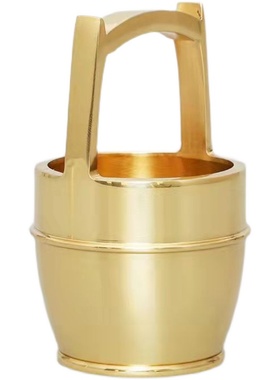 纯铜一桶金琉璃元宝摆件