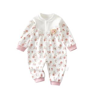 婴儿衣服秋季连体衣66码宝宝公主洋气秋装超萌早秋女宝a类纯棉6秋