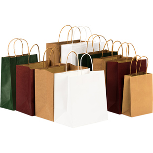 新年礼品袋牛皮纸袋定制手提袋伴手礼袋打包奶茶春节烘焙包装袋子