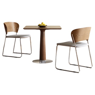 实木小方桌正方形餐桌家用小圆桌奶茶店休闲洽谈四方桌子阳台桌椅