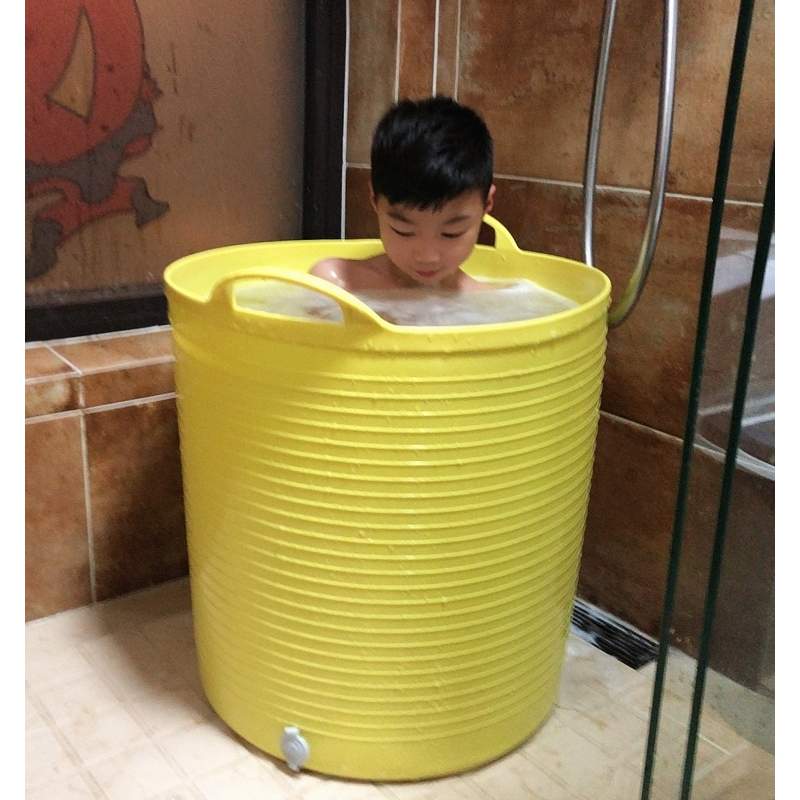 中大童洗澡桶可坐塑料桶加厚手提沐浴桶家用储水桶洗衣桶收纳桶