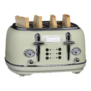 出口欧洲四片商用多士炉吐司机烤面包机早餐机复古风4槽Toaster