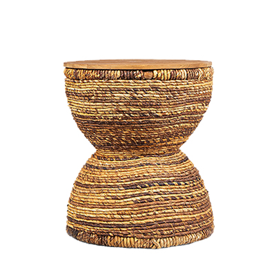 MountainLiving藤编柚木矮凳