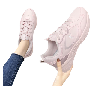 乔丹运动鞋女新款秋冬季皮面女鞋官方旗舰店休闲鞋女款粉色跑步鞋