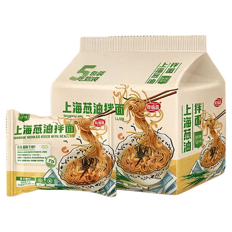 即食干拌面海福盛葱油早餐