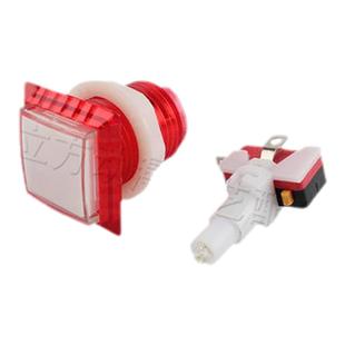 小号正方形按钮开关33mm带微动支架灯飞禽走兽大型游戏机按键通用