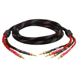 美国西电 二分四喇叭线发烧级纯铜功放hifi音响箱香蕉头Y插连接线