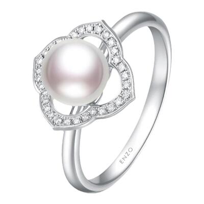 enzo珠宝18K金海水珍珠戒指