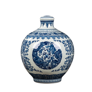 泡酒专用景德镇密封陶瓷酒坛子家用10斤20斤装高档存酒缸青花手绘