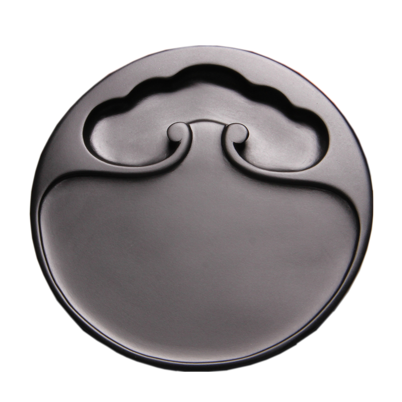 非遗歙砚/万事如意/精品老坑砚台天然原石书法绘画磨墨黑龙尾端砚