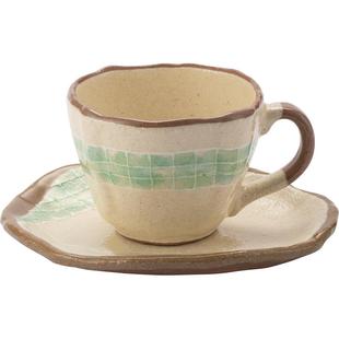 同合日本进口陶瓷咖啡杯小清新日式手工下午茶茶杯套装卡布奇诺杯