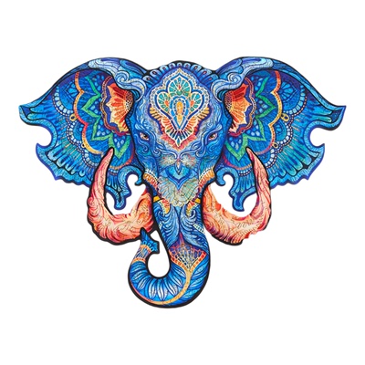 UNIDRAGON木制大象益智拼图