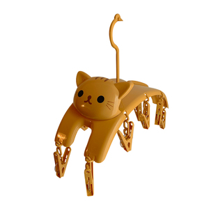 可爱猫咪多功能10夹子袜子晾衣架晒内裤内衣神器学生宿舍家用阳台