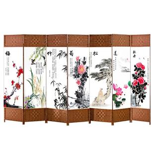 中式屏风隔断客厅2025新款折叠移动卧室遮挡帘隔板家用办公室餐厅